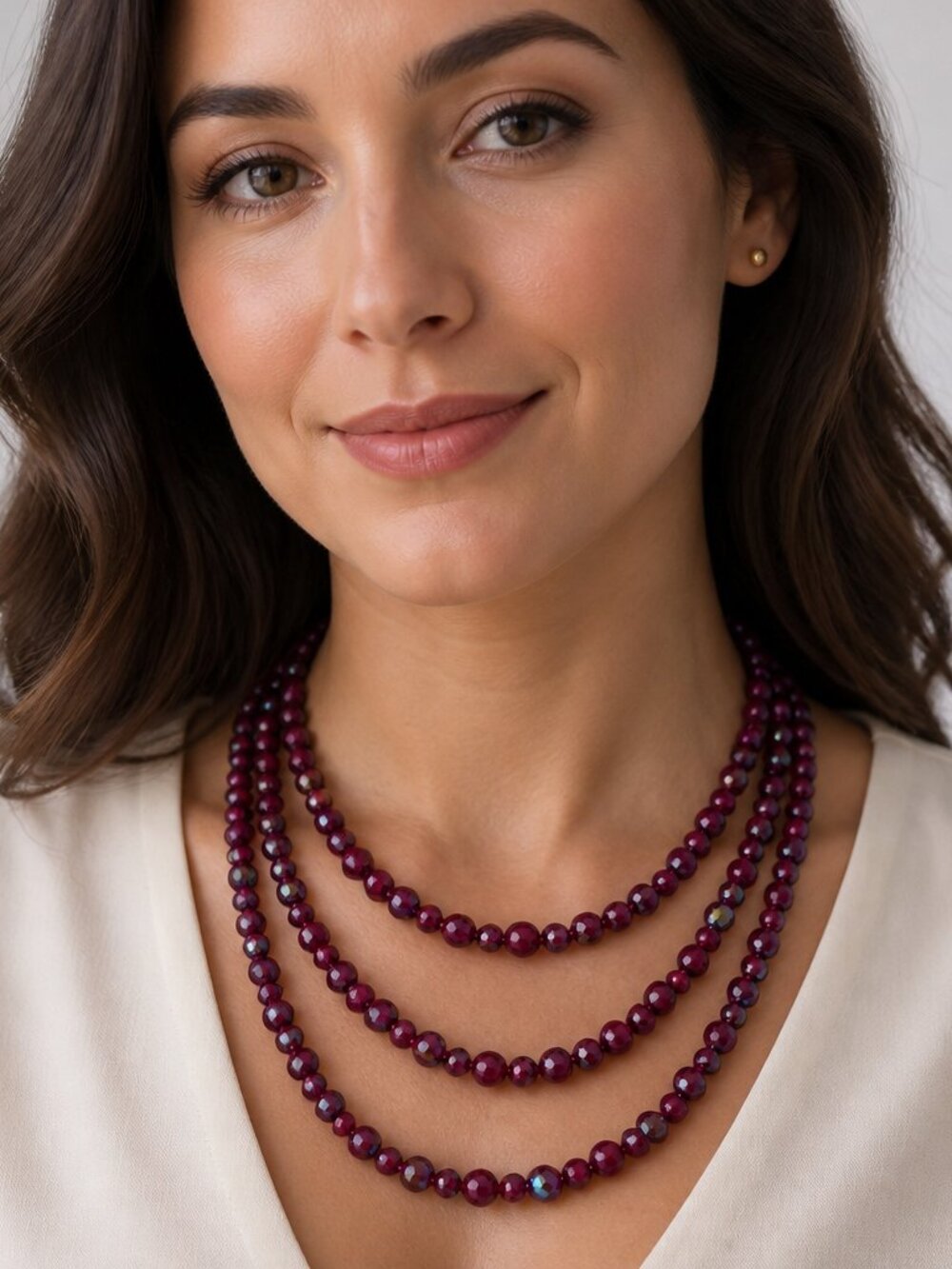 Premier Designs Burgundy AB Necklace
